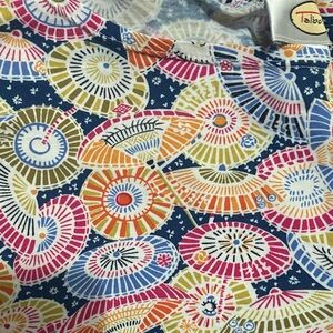 Talbots Colorful Pattern Long Sleeve Top size Large